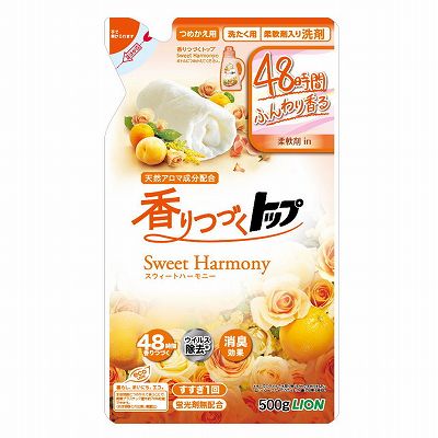 【単品10個セット】 香りつづくトップSweetHarmonyつめかえ用500g まとめ買い(代引不可)
