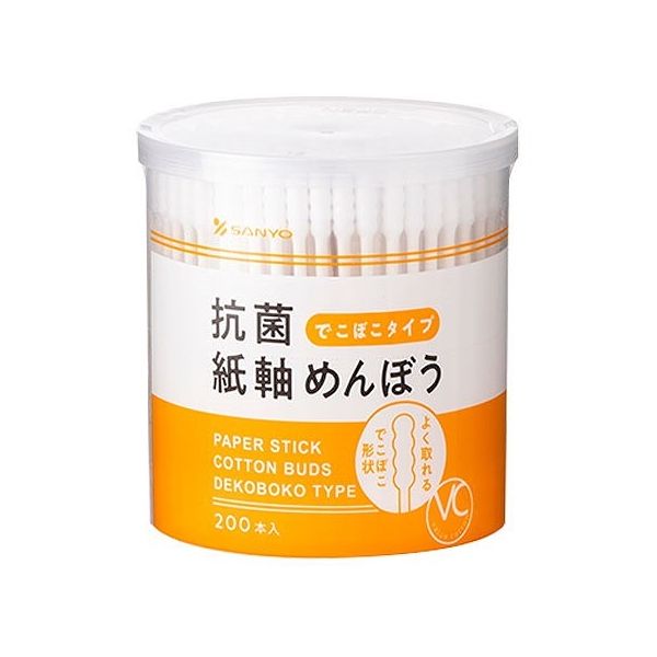 【単品7個セット】 山洋 VC20でこぼこ抗菌紙軸めんぼう200本(代引不可)