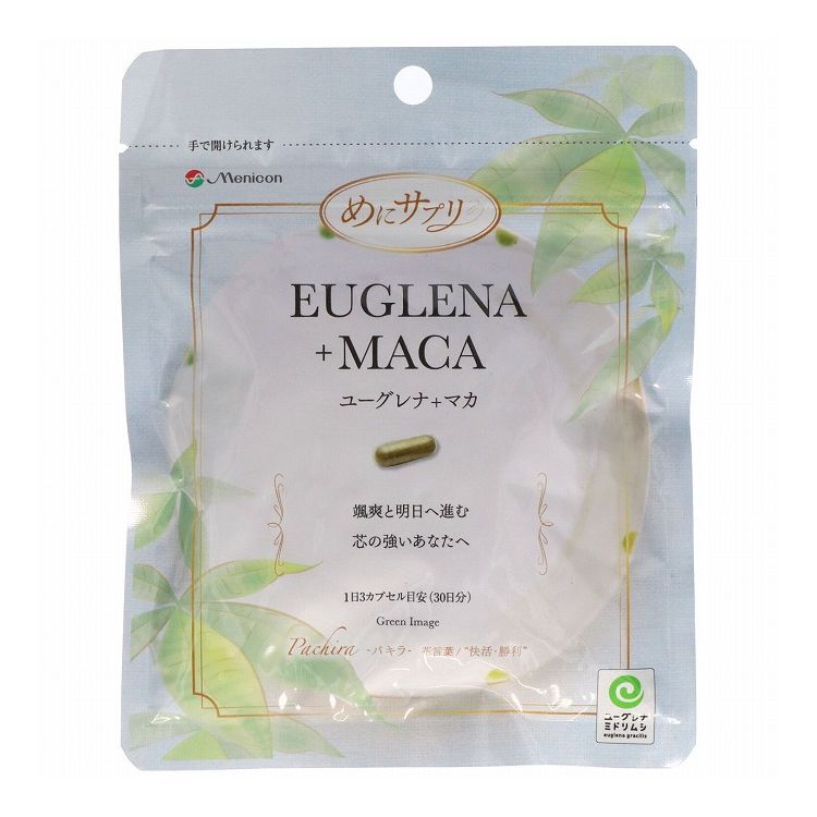 【単品27個セット】 メニコン めにサプリユーグレナ+マカ 90カプセル(代引不可)【送料無料】