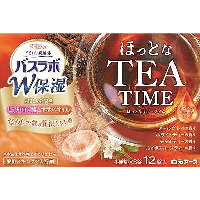 【商品説明】スキンケアタイプの炭酸ガスの薬用入浴剤。4つの香りが日替わりで楽しめるアソートパック。成分炭酸水素Na*、炭酸Na*、硫酸Na*、コハク酸、デキストリン、PEG6000、流動パラフィン、ホホバ油、ヒアルロン酸Na-2、POE(300)POP(55)、ケイ酸Ca、香料、(＋/-)赤102、赤106、青1、青2、黄4、黄5・・*は「有効成分」、無表示は「その他の成分」メーカー名白元アース内容量12P生産国・加工国日本商品区分医薬部外品【代引きについて】こちらの商品は、代引きでの出荷は受け付けておりません。【送料について】北海道、沖縄、離島は送料を頂きます。