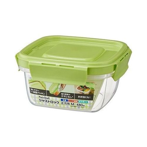 Plastic Storage Containers - 【単品8個セット】 エビス パックスタッフ ジャストロック正方形M・1コ入 日本製 冷凍 レンジ加熱 保存容器 食品保存(代引不可)