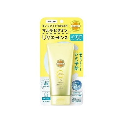 【商品詳細】日やけによるシミ・肌あれを防いで、未来の美肌を変える　マルチビタミンUVエッセンス。マルチビタミン(保湿)配合。水感あふれるエッセンスがなめらかに密着し、毎日の紫外線から素肌をまもりぬきます。成分:水・エタノール・メトキシケイヒ酸エチルヘキシル・安息香酸アルキル(C12-15)・ジ(カプリル酸/カプリン酸)PG・エチルヘキシルトリアゾン・ビスエチルヘキシルオキシフェノールメトキシフェニルトリアジン・ジエチルアミノヒドロキシベンゾイル安息香酸ヘキシル・BG・シリカ・イソドデカン・DPG・サリチル酸エチルヘキシル・テトラヘキシルデカン酸アスコルビル・トコフェロール・ナイアシンアミド・パルミチン酸レチノール・パンテノール・ピリドキシンHCl・ライム果汁・レモン果実エキス・酢酸トコフェロール・BHT・PEG-10水添ヒマシ油・TEA・(アクリレーツ/アクリル酸アルキル(C10-30))クロスポリマー・(アクリレーツ/メタクリル酸ベヘネス-25)コポリマー・(アクリロイルジメチルタウリンアンモニウム/メタクリル酸ベヘネス-25)クロスポリマー・(ジメチコン/フェニルビニルジメチコン)クロスポリマー・カルボマー・キサンタンガム・コーン油・ジフェニルシロキシフェニルトリメチコン・スクワラン・ステアリン酸イヌリン・ステアリン酸ポリグリセリル-10・トリメチルシロキシケイ酸・香料商品区分:化粧品メーカー名:コーセーコスメポート生産国・加工国:日本内容量:80G【代引きについて】こちらの商品は、代引きでの出荷は受け付けておりません。【送料について】北海道、沖縄、離島は送料を頂きます。