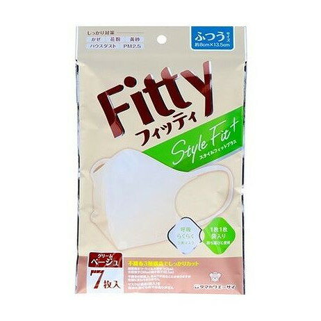 【単品6個セット】 フィッティスタイルフィットプラス立体7枚ふつうクリームベージュ 玉川衛材(代引不可)【送料無料】