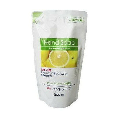 【商品詳細】■ 殺菌成分配合で手肌を清潔にします■ さわやかなグレープフルーツの香り成分:成分:イソプロピルメチルフェノール水、アルキルカルボキシメチルヒドロキシエチルイミダゾリニウムベタイン、ヤシ油脂肪酸ジエタノールアミド、ラウリン酸、TEA、ラウロイルメチル-β-アラニンNa液、濃グリセリン、ジステアリン酸グリコール、エタノール、EDTA-2Na、メチルパラベン、香料商品区分:医薬部外品メーカー名:第一石鹸西日本生産国・加工国:日本内容量:200mL【代引きについて】こちらの商品は、代引きでの出荷は受け付けておりません。【送料について】北海道、沖縄、離島は送料を頂きます。