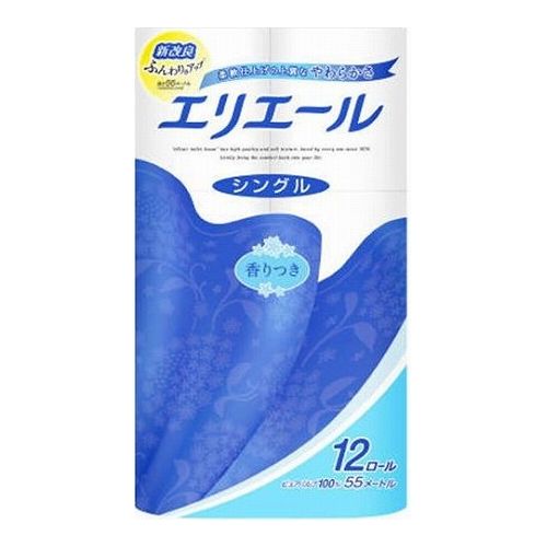 【単品】 大王製紙 エリエール トイレットティシュー 12ロール(シングル)(代引不可)