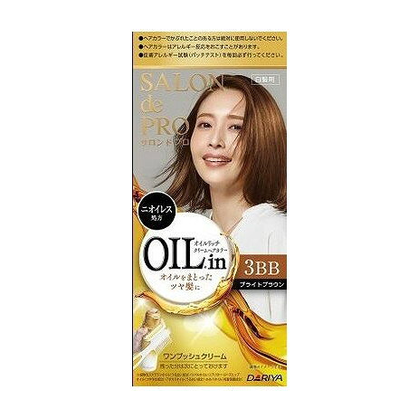 【単品6個セット】 サロンドプロ オイルリッチクリームヘアカラー(白髪用) 3BB(ブライトブラウン) ダリヤ(代引不可)【送料無料】