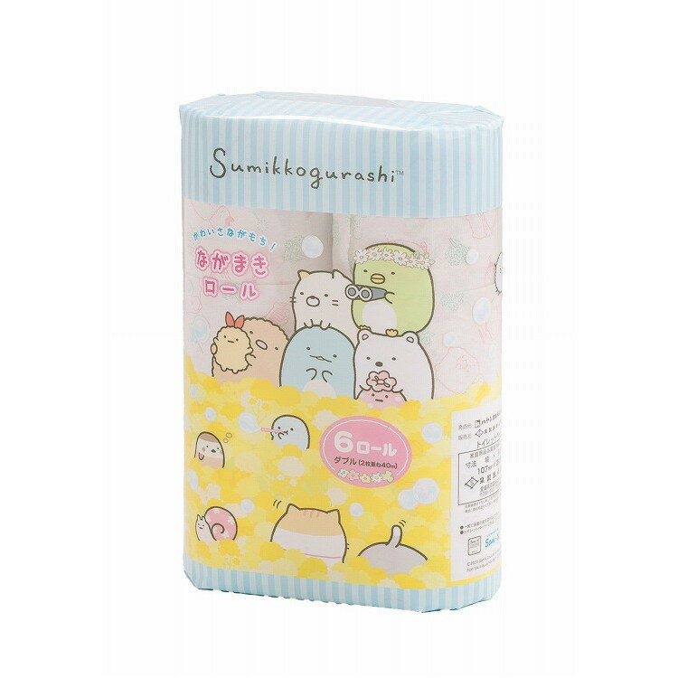 【商品詳細】すみっコぐらしのプリント付長巻トイレットロール。成分:フローラルの香り付き(微香)メーカー名:泉製紙生産国・加工国:日本内容量:6本【代引きについて】こちらの商品は、代引きでの出荷は受け付けておりません。【送料について】北海道、沖縄、離島は送料を頂きます。