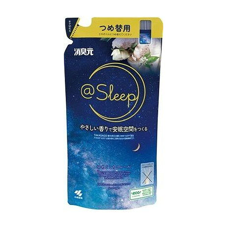 【商品詳細】●やさしい香りで安眠空間をつくる●眠りを考えた香料を配合した心地よいやさしい香りで安眠空間をつくる芳香消臭剤です●「消臭フィルター」が悪臭をキャッチ！気になる寝室のニオイを消臭●ローズやミュゲなどの華やかなフローラルブーケに、やさしく包み込むようなムスクやアンバーが調和した心地よくやわらかなフローラルパウダリーの香りです●お得な詰替用400mlメーカー名:小林製薬生産国・加工国:日本内容量:400mL【代引きについて】こちらの商品は、代引きでの出荷は受け付けておりません。【送料について】北海道、沖縄、離島は送料を頂きます。