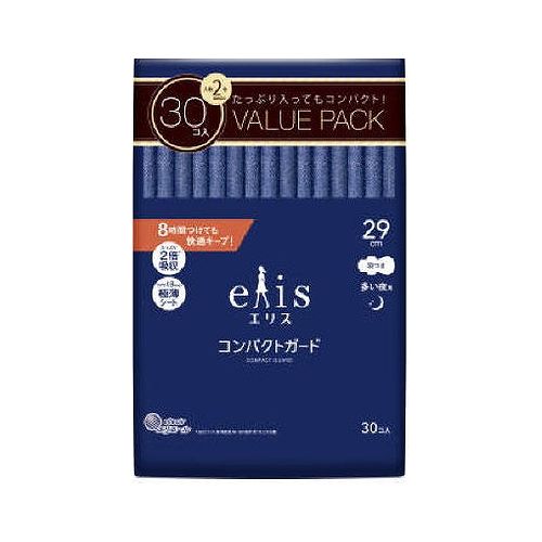 【商品説明】〈8時間つけても快適キープ！〉●経血をたっぷり吸収しても、8時間べたつきにくい※。●スリムなのに超吸収ポリマーがぎっしり詰まっているので、普通のナプキンの2倍※吸収。●わずか1．9mmの極薄シートで持ち運び時もコンパクト。●動いてもしっかり固定でモレ安心。●足まわりの違和感低減。※　当社「エリス　新・素肌感　多い日の夜用　羽つき」との比較【商品詳細】商品区分：日用雑貨品内容量：30枚製造国：日本本体重量(g)：260成分メーカー名：大王製紙（株）使用方法注意事項※予告なくパッケージリニューアルをされる場合がございますがご了承ください。※パッケージ変更に伴うご返品はお受け致しかねます。※メーカーの都合により予告なくパッケージ、仕様等が変更となる場合がございます。※当店はJANコードにて管理を行っている為、それに伴う返品、交換等はお受けしておりませんので事前にご了承の上お買い求めください。【特長】フェミニンケア、生理用品、夜用【代引きについて】こちらの商品は、代引きでの出荷は受け付けておりません。【送料について】北海道、沖縄、離島は送料を頂きます。