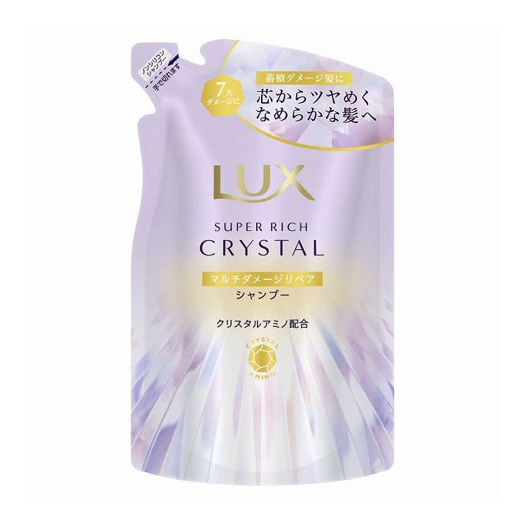 【単品12個セット】 ユニリーバ・ジャパン ラックス スーパーリッチクリスタル マルチダメージリペア シャンプー つめかえ用 300G(代引不可)【送料無料】