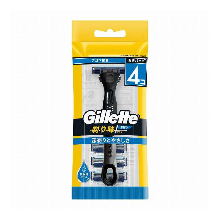 【単品12個セット】 P&Gジャパン ジレット剃り味+プラス深剃り3Bホルダー付(代引不可)【送料無料】