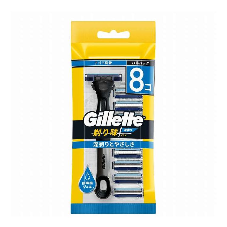 【単品14個セット】 P&Gジャパン ジレット剃り味+プラス深剃り7Bホルダー付(代引不可)【送料無料】