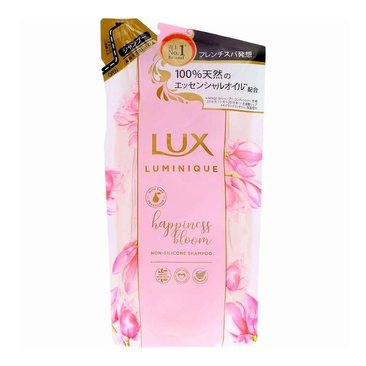 【単品2個セット】 ユニリーバ ジャパン ラックス ルミニーク ハピネスブルーム シャンプー 詰替え用 化粧品 350g(代引不可)