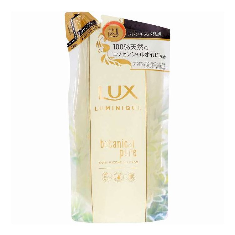 【単品12個セット】 ユニリーバ ジャパン ラックス ルミニーク ボタニカルピュア シャンプー 詰替え用 化粧品 350g(代引不可)【送料無料】