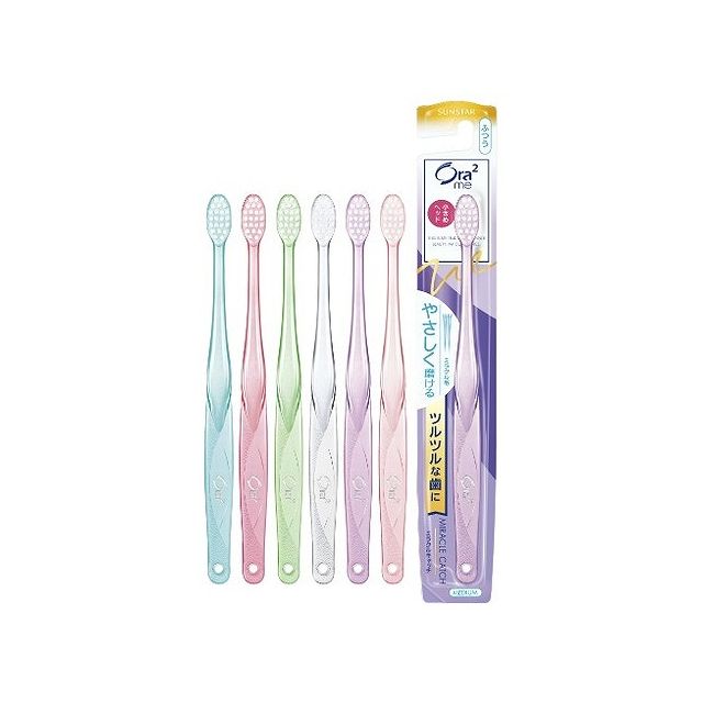 【単品4個セット】サンスター オーラツーミーハブラシミラクルキャッチふつう(代引不可)【メール便（ゆうパケット）】