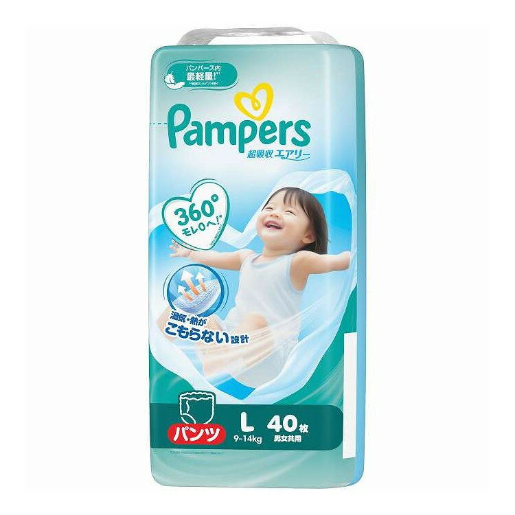 【単品6個セット】 パンパース 超吸収エアリー P&G 40枚(代引不可)【送料無料】