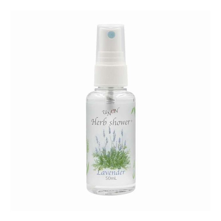 【商品詳細】UNON　ウノン　ハーブシャワー　ラベンダーの香りの携帯用芳香・消臭・除菌スプレーです。≪香りの特徴≫ラベンダーの甘い香りがゆったり心をやわらげてくれるでしょう。やわらかなハーブのミストシャワーでやすらぎの空間を創ります。布製品にほのかな香りを残します。（天然成分配合）外出時に衣類にスプレーするとさりげなく香りを装います。消臭成分配合。（植物抽出物）成分:水、エタノール、消臭成分、除菌成分、香料メーカー名:トーヤク生産国・加工国:日本内容量:50mL【代引きについて】こちらの商品は、代引きでの出荷は受け付けておりません。【送料について】北海道、沖縄、離島は送料を頂きます。