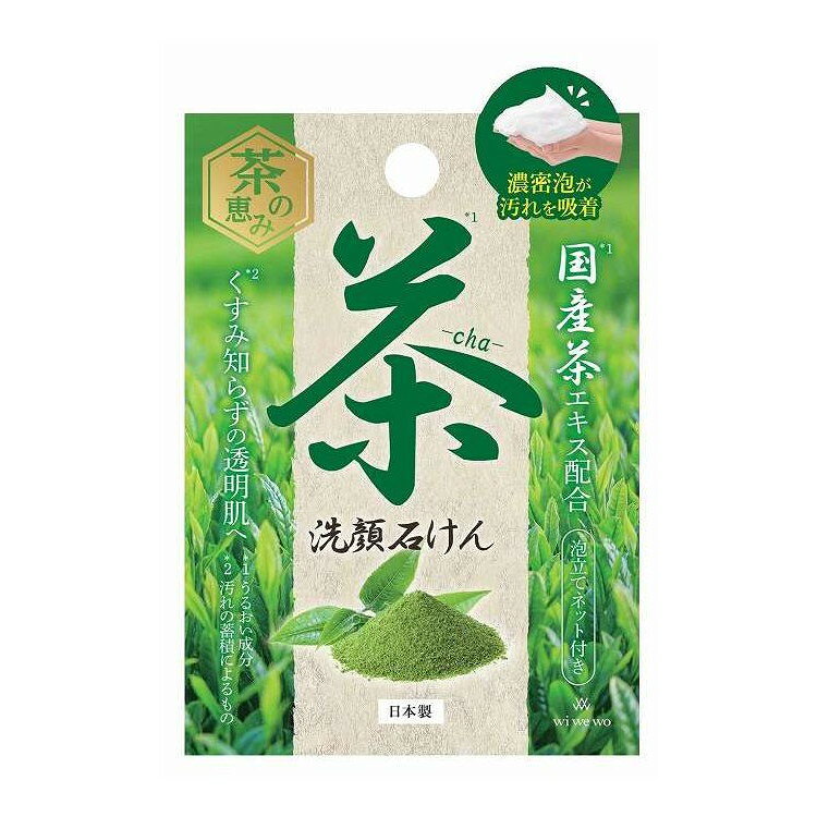 【単品17個セット】 茶の恵み 茶洗顔石けん 富士 90G(代引不可)【送料無料】