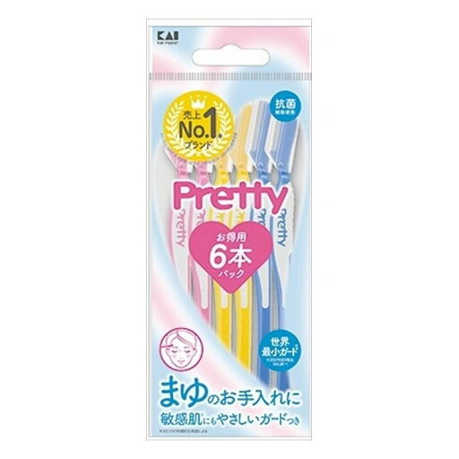 【単品2個セット】貝印 GA0085FMLV-6P プリティー アイブロー敏感肌用 6本入(代引不可)【メール便(ゆうパケット)】 【単品2個セット】貝印 GA0085FMLV-6P プリティー アイブロー敏感肌用 6本入(代引不可)【メール便(ゆうパケット)】