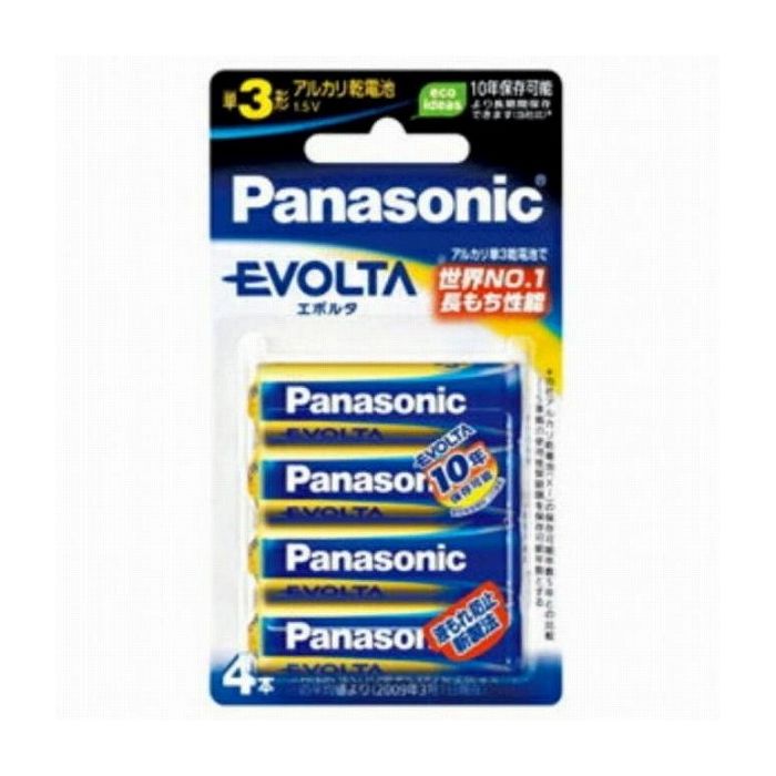 Size D - 【単品4個セット】パナソニック エボルタ単3*4P LR6EJ/4B 日用品 日用消耗品 雑貨品(代引不可)【メール便（ゆうパケット）】【送料無料】