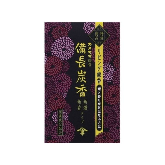 ※メーカーの都合により予告なくパッケージ、仕様等が変更となる場合がございます。当店はJANコードにて管理を行っている為、それに伴う返品、交換等はお受けしておりませんので事前にご了承の上お買い求めください。※こちらの商品は単品商品が3個セットでの販売となります。↓↓↓以下、単品商品説明分↓↓↓【商品詳細】現代の住環境に合わせ、香りを抑えて煙を極々微量に抑えたお線香。備長炭と活性炭さらに消臭剤を配合し、お部屋の中のにおいを中和消臭。ミニ寸。注意事項●必ず不燃性の香炉、線香立てを使用し、燃えやすい物を近くに置かないようにしてください。●火をつけたらそばを離れないでください。●保温は高温、多湿のところを避けてください。変質の恐れがあります。 ●小児・ペットの手の届かない所に保管してください。素材・成分活性炭、備長炭、消臭剤製造国：マレーシア発売元、製造元、輸入元又は販売元カメヤマ【発送について】ゆうパケット（郵便受けへの投函配達）でお届けいたします。※他の商品との同梱不可【代引きについて】こちらの商品は、代引きでの出荷は受け付けておりません。