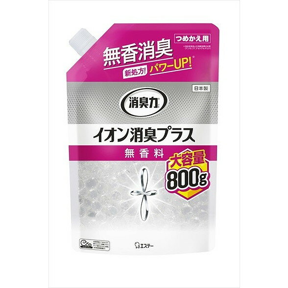 【単品20個セット】消臭力クリアビーズイオン消臭P大容量かえ 800G エステー(代引不可)【送料無料】