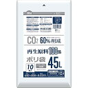 【単品3個セット】BI43再生原料100%半透明45L10枚 ハウスホールドジャパン(株)(代引不可)