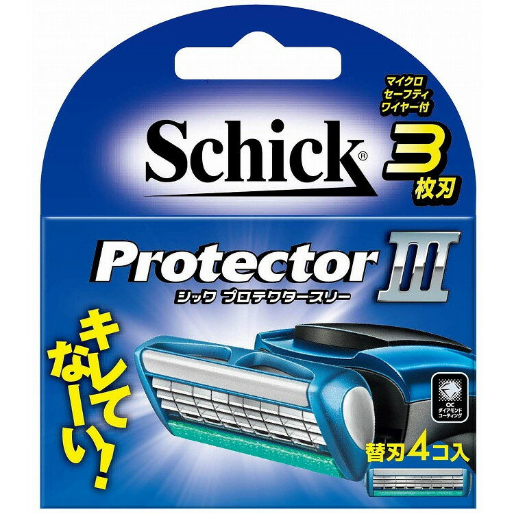 【単品9個セット】プロテクタースリー替刃 4個入 シック・ジャパン(代引不可)【送料無料】
