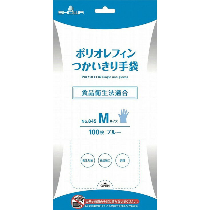 このページは4901792039413単品が10個セットの商品ページです【商品特徴】●従来のポリエチレン製手袋に比べ伸びが良く、しなやかに手にフィットします。●取り出しやすいボックスタイプのポリエチレン製使いきり手袋100枚入です。●食品加工など食品に直接触れる作業でもお使いいただけます。●手袋内面の特殊加工により、ベタつきにくく、着脱がスムーズです。●左右兼用タイプです。●パウダーフリータイプです。【製造者】ショーワグローブ（株）【生産国】中華人民共和国【単品内容量】100枚※メーカーの都合によりパッケージ、内容等が変更される場合がございます。当店はメーカーコード（JANコード）で管理をしている為それに伴う返品、返金等の対応は受け付けておりませんのでご了承の上お買い求めください。【代引きについて】こちらの商品は、代引きでの出荷は受け付けておりません。【送料について】北海道、沖縄、離島は別途送料を頂きます。