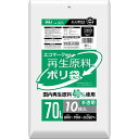 【単品4個セット】GE75 再生エコマーク袋半透明 70L 10枚 ハウスホールドジャパン(株)(代引不可)