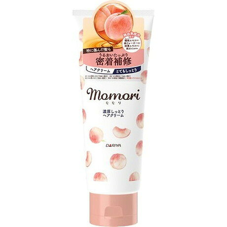 このページは4904651187256単品が1個セットの商品ページです【商品特徴】4種の桃由来成分（うるおい成分・保護成分）と保水成分を配合。特に傷んだ髪も密着補修するとてもしっとりヘアクリーム。【商品区分】化粧品【成分】水、ミリスチルアルコール、PG、BG、ジメチコン、水添ポリイソブテン、グリセリン、トリエチルヘキサノイン、ミリスチン酸オクチルドデシル、ダイマージリノール酸水添ヒマシ油、ステアルトリモニウムクロリド、エタノール、エチルヘキシルグリセリン、γ−ドコサラクトン、シア脂、シロキクラゲエキス、トリ（カプリル酸／カプリン酸）グリセリル、ヒドロキシエチルセルロース、フェノキシエタノール、ベヘントリモニウムクロリド、モモ核油、モモ果実エキス、モモ果実水、モモ葉エキス、ラウロイルグルタミン酸ジ（フィトステリル／オクチルドデシル）、EDTA−2Na、香料【製造者】株式会社ダリヤ【生産国】日本【単品内容量】150G※メーカーの都合によりパッケージ、内容等が変更される場合がございます。当店はメーカーコード（JANコード）で管理をしている為それに伴う返品、返金等の対応は受け付けておりませんのでご了承の上お買い求めください。【代引きについて】こちらの商品は、代引きでの出荷は受け付けておりません。【送料について】北海道、沖縄、離島は別途送料を頂きます。