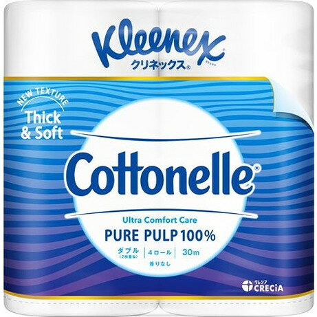 【単品14個セット】クリネックス コトネル 4ロール(ダブル) 日本製紙クレシア(代引不可)【送料無料】