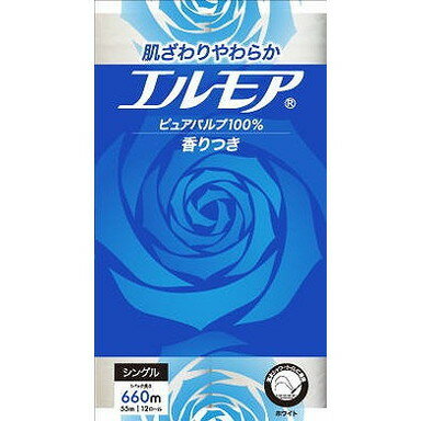 【単品2個セット】エルモア 12ロール シングル 55M 花の香り カミ商事(代引不可)