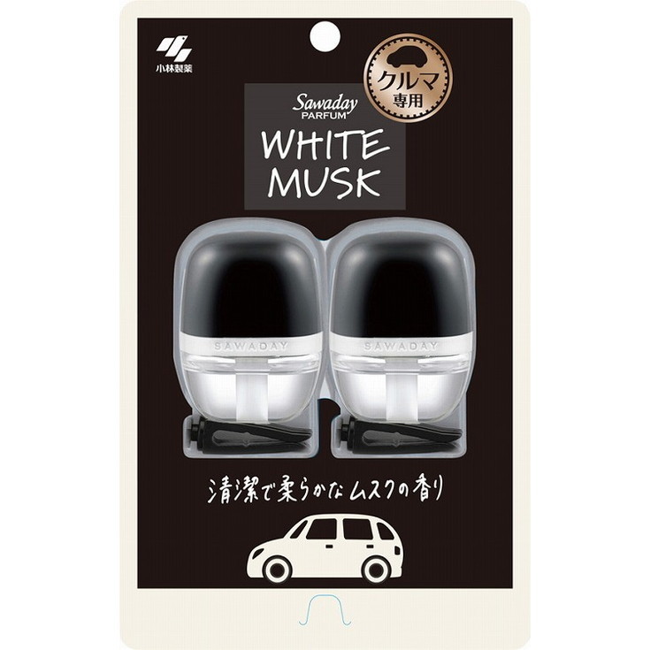 樂天商城 - 【単品15個セット】SAWADAYクルマ専用クリップパルファムホワイトムスク2P 小林製薬(代引不可)【送料無料】