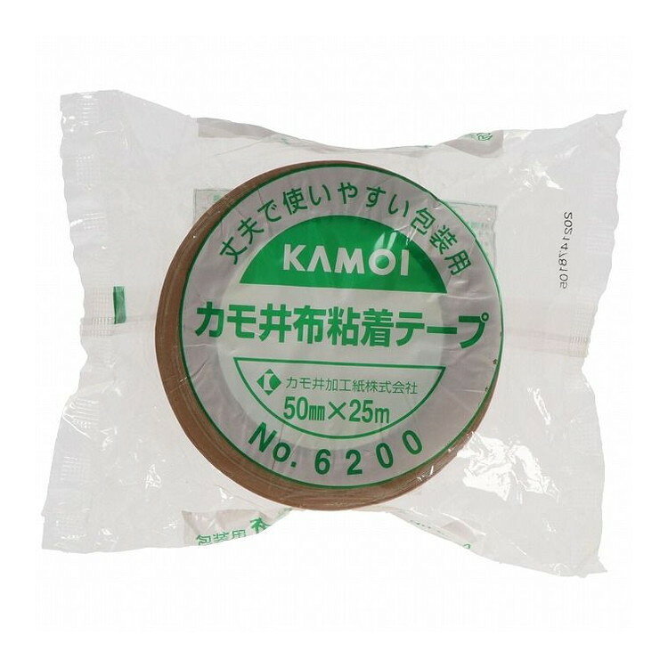 【単品15個セット】 布粘着テープNO.6200 カモ井加工紙株式会社(代引不可)【送料無...