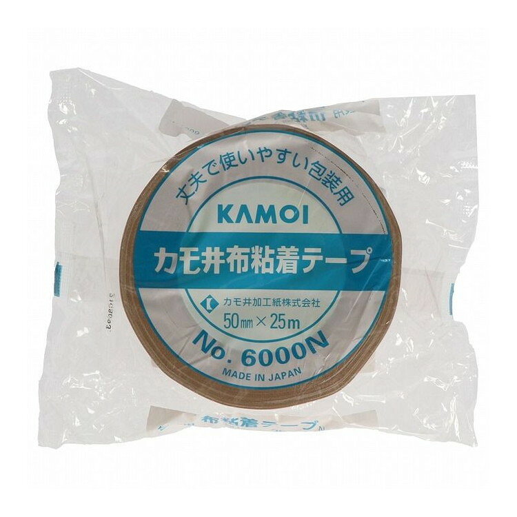 【単品7個セット】 布粘着テープNO.6000N カモ井加工紙株式会社(代引不可)【送料無...
