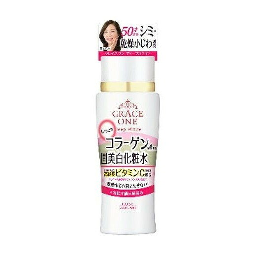 こちらは4971710384697単品が1個セットの商品ページです。以下、単品説明文【単品商品説明】50才からの肌のために美肌効果をぎゅっと凝縮した薬用美白化粧水。みずみずしい感触でしっとりうるおい、ハリつや美白肌へみちびきます。さわやかなローズフローラルの香り。【製造者】コーセーコスメポート株式会社【生産国】日本【内容量】180ML【商品区分】医薬部外品【成分】GRACE ONE DEEP WHITE LOTION M 配合成分；L−アスコルビン酸2−グルコシド※、 精製水、1，3−ブチレングリコール、濃グリセリン、ジプロピレングリコール、エタノール、アセロラエキス（A）、サクシニルアテロコラーゲン液、トマト果汁、ノバラエキス、ヒアルロン酸ナトリウム（2）、ブドウ酒、加水分解コラーゲン末、加水分解ヒアルロン酸、水溶性コラーゲン液（A）、天然ビタミンE、エデト酸二ナトリウム、ポリオキシエチレンポリオキシプロピレンデシルテトラデシルエーテル、リン酸一水素ナトリウム、リン酸二水素ナトリウム、水酸化ナトリウム、エチルパラベン、サリチル酸、フェノキシエタノール、プロピルパラベン、メチルパラベン、香料 ※；有効成分　無印；その他の成分 【代引きについて】こちらの商品は、代引きでの出荷は受け付けておりません。【送料について】北海道、沖縄、離島は送料を頂きます。