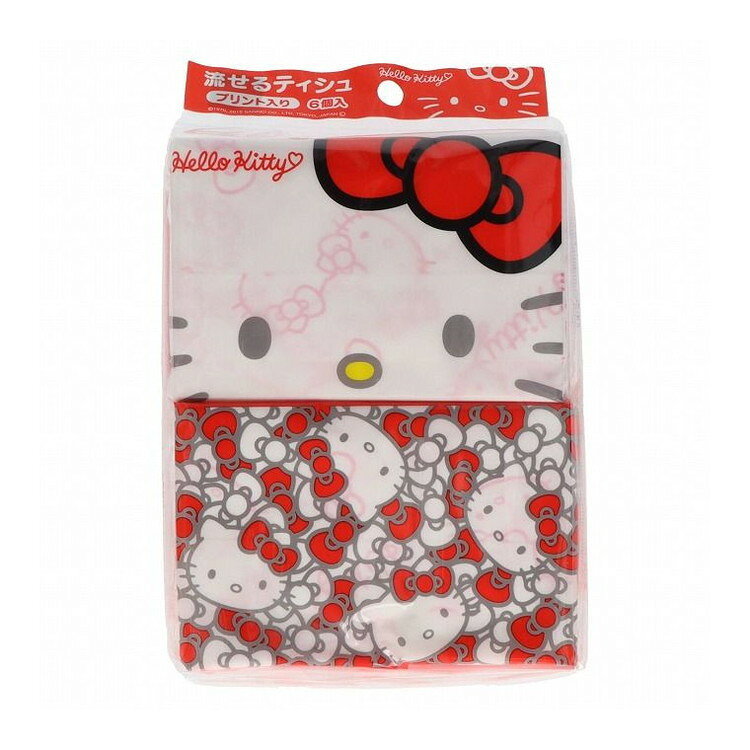 【単品7個セット】 キティプリント6P ポケットティッシュ ハヤシ商事株式会社(代引不可)