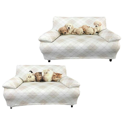 ソファーカバー 3人掛け プリントソファーカバー キャット 犬 デジダルプリント 伸縮 ストレッチ フィット おしゃれ 柄物(代引不可)【送料無料】 ソファーカバー 3人掛け プリントソファーカバー キャット 犬 デジダルプリント 伸縮 ストレッチ フィット おしゃれ 柄物(代引不可)【送料無料】