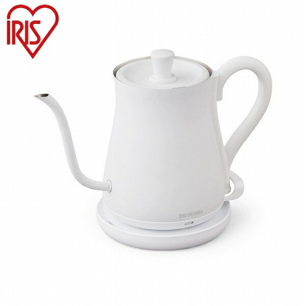 アイリスオーヤマ 電気ケトル IKE-C600-W ホワイト 電気ケトル 0.6L 新生活 IRIS OYAMA(代引不可)【送料無料】