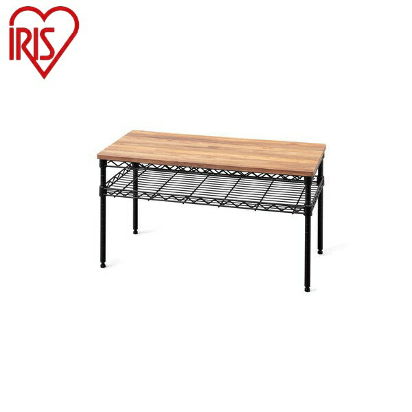 アイリスオーヤマ カラーメタルラック テーブル CMM-T76362ブラック カラーメタルラック テーブル IRIS OYAMA(代引不可)【送料無料】