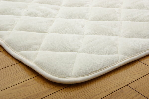 フランネル 無地 キルトラグ 『フランIT』 アイボリー 190×240cm（ホットカーペット対応）(代引き不可)【送料無料】