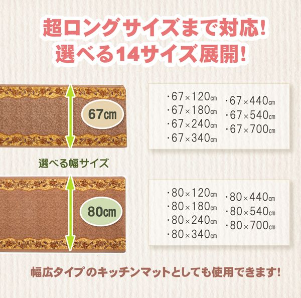 廊下敷 ナイロン100% リーガ 約80×180cm 滑りにくい加工 マット 廊下敷 ファブリック 80×180cm クラシック(代引不可)【送料無料】 [3]