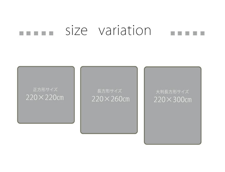 ラグ こたつ敷き布団 長方形大 幅広ラグ 約220×300cm 無地 敷き物 こたつ敷き ボリュームタイプ(代引不可)【送料無料】 2