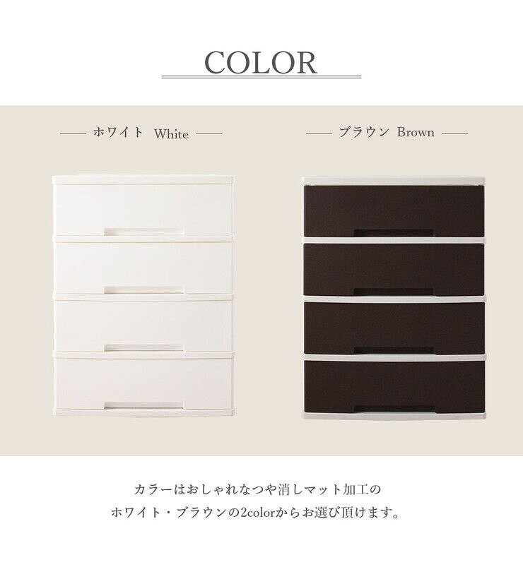 ニューライフ ワイド 収納ケース 4段 クローゼット ワイド チェスト タンス 収納(代引不可)【送料無料】 [3]