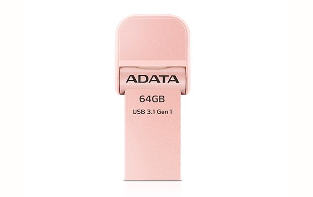A-DATA ＜i-Memory AI920＞Lightning&USB3.1 Gen1 USBメモリ 64GB ローズゴールド AAI920-64G-CRG(代引き不可)【送料無料】