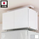 冷蔵庫上 突っ張り 日本製 冷蔵庫上 つっぱり 収納 ロータイプ 転倒防止 天井つっぱり 上置き 幅60 つっぱりラック 国産 冷蔵庫ラック 地震(代引不可)【...