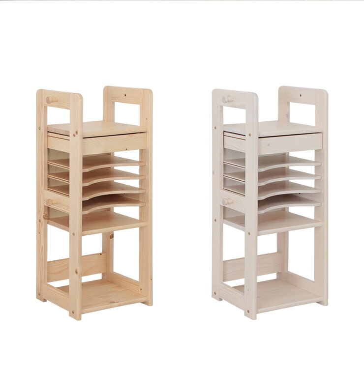 天然木ランドセルラック ランドセル収納 ランドセル ラック オープンラック 収納棚 絵本収納 天然木(代引不可)【送料無料】 [3]