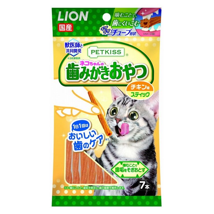 ライオン商事 PETKISS猫歯おやつチキンST 7本
