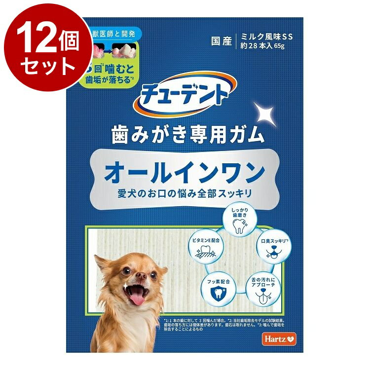 【12個セット】 住商アグロ チューデント 歯みがき専用ガム オールインワン SS 65g【送料無料】